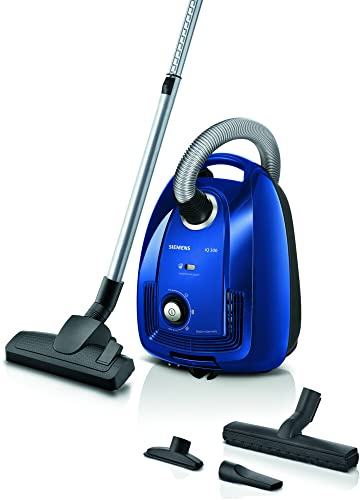 Siemens Iq300 Vsc3320, Aspirapolvere Con Sacchetto, Blu, Allergyplus Filter, Carbon Steel