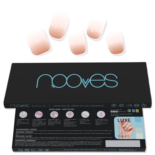 Nooves Nails - Pellicola Per Unghie In Gel Preforato Premium - Desert - Luxe - Nude - Gradiente | Qualità Da Salone, Lunga Durata, Facile Da Applicare