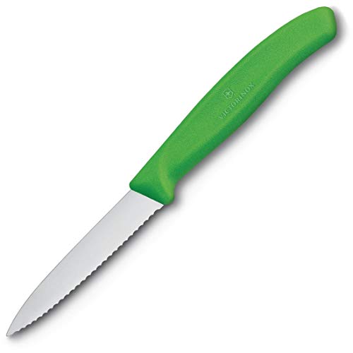 Victorinox 67636L114 Spelucchino A Punta Punta Lama Seghettata 8 Cm, 7,6 Cm, Verde