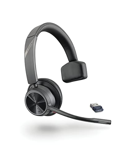 Poly - Voyager 4310 Uc Wireless Headset (Plantronics) - Cuffie Monoauricolari - Si Collegano A Pc/Mac Con L'Adattatore Bluetooth Usb-A E A Telefoni Ce