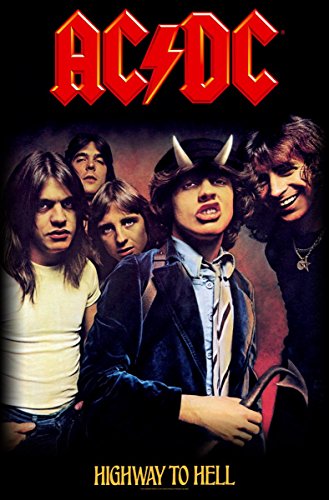 Ac/Dc Bandiera In Tessuto Highway To Hell 66 X 105 Cm