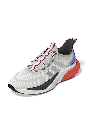 Adidas Alphabounce +, Shoes-Low (Non Football) Uomo, Ftwr White/Silver Met./Blue Fusion, 44 2/3 Eu