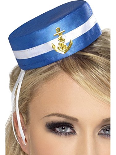 Smiffys Fever Cappello Da Marinaio A Forma Di Scatola Per Pasticche, Bianco