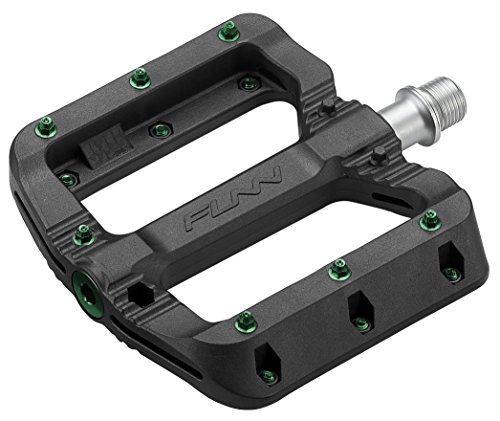 Funn Black Magic Pedale Piatto In Plastica Per Mountain Bike - Pedali Leggeri Con Ampia Piattaforma Per Maggiore Stabilità, Pedali Per Bicicletta Con