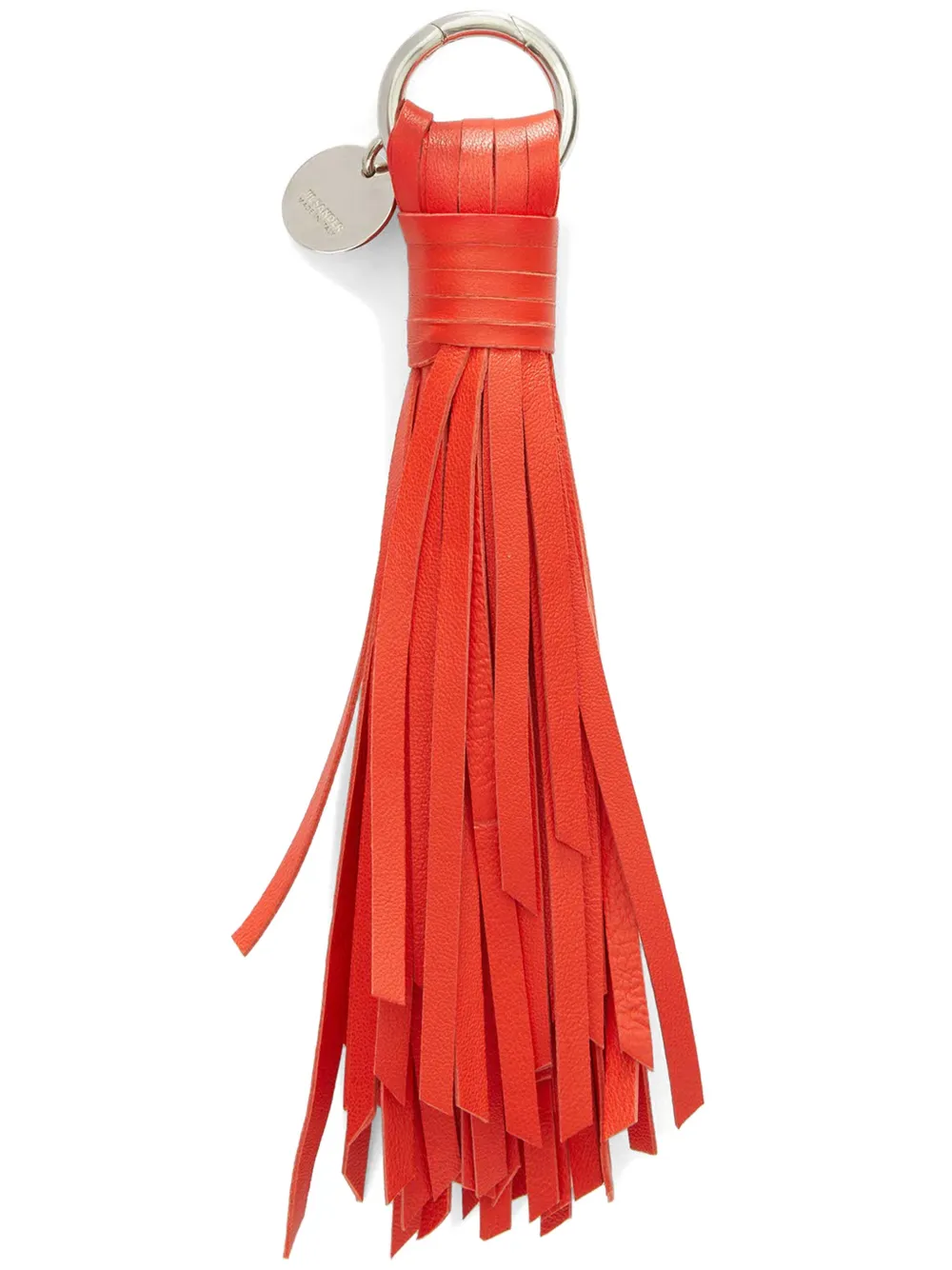 Jil Sander fringed leather keyring - Arancione