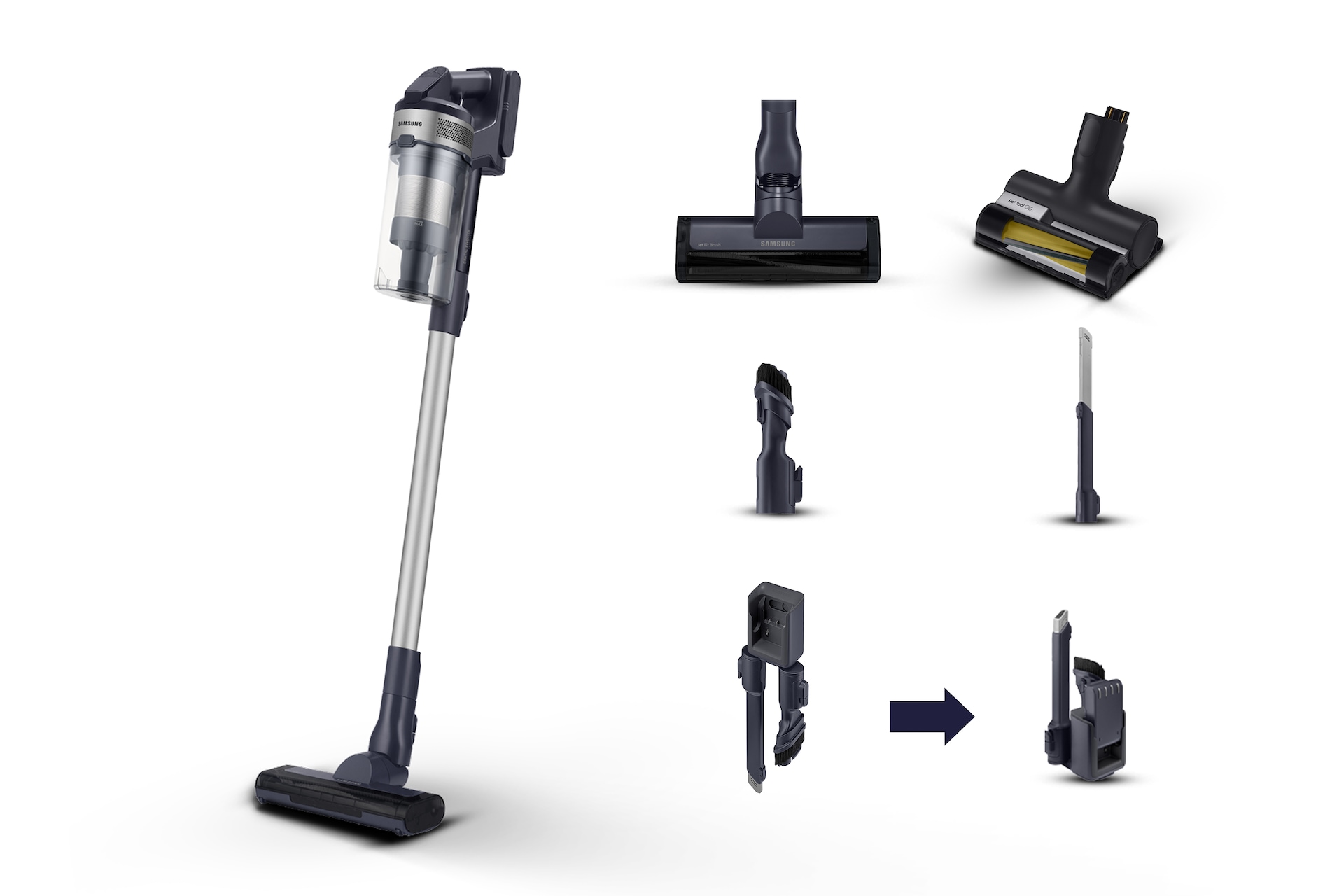 Aspirapolvere senza filo Samsung Jet&trade; 65 pet 150W VS15A60AGR5, Silver