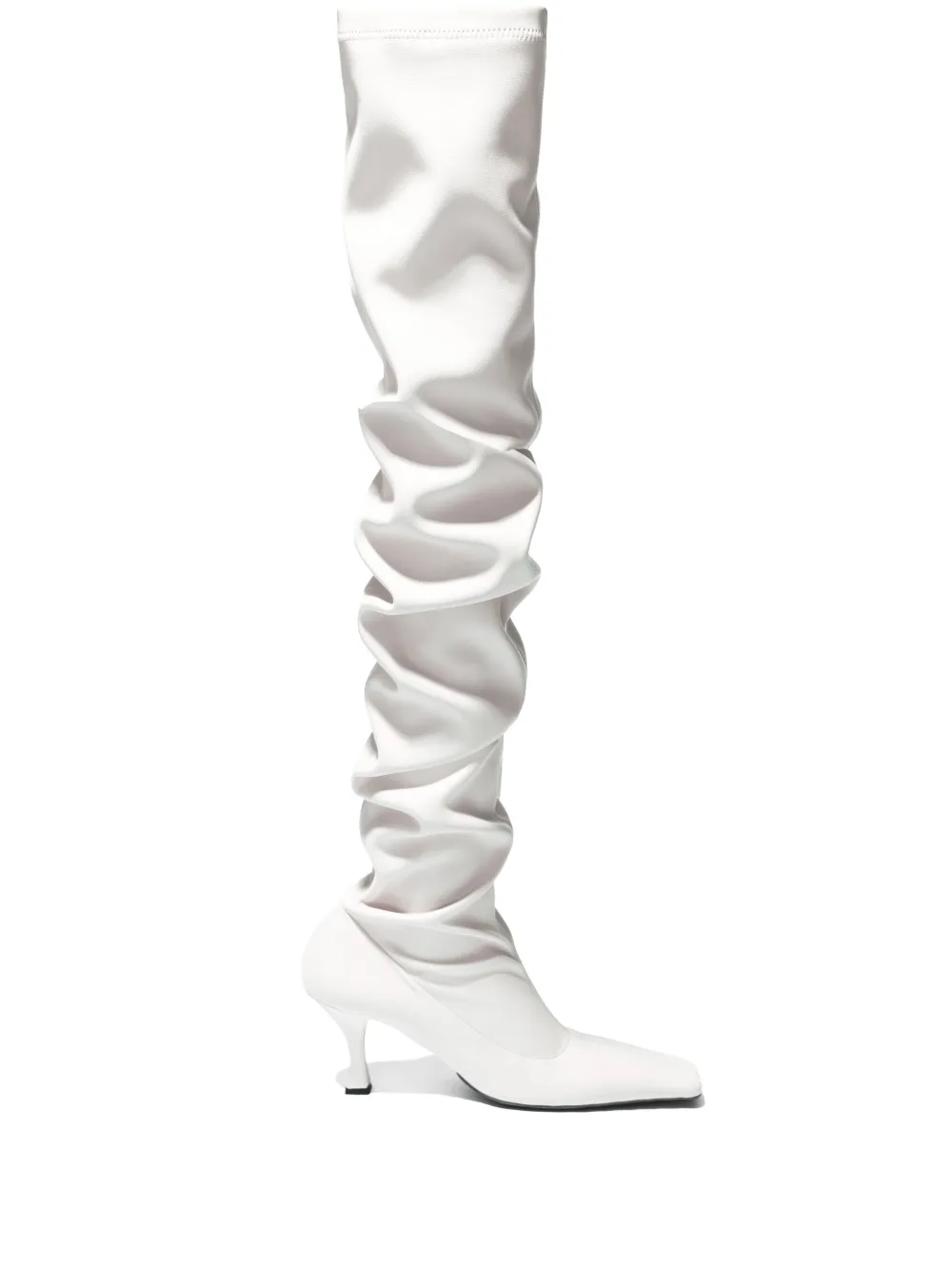 Proenza Schouler Trap over-the-knee leather boots - Bianco