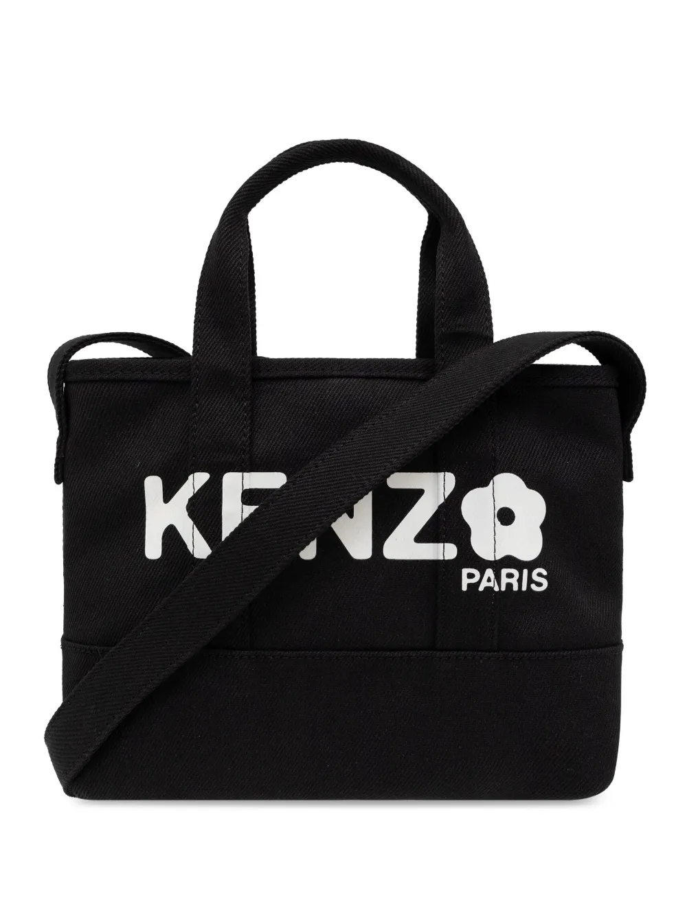 Kenzo logo-print cotton tote bag - Nero