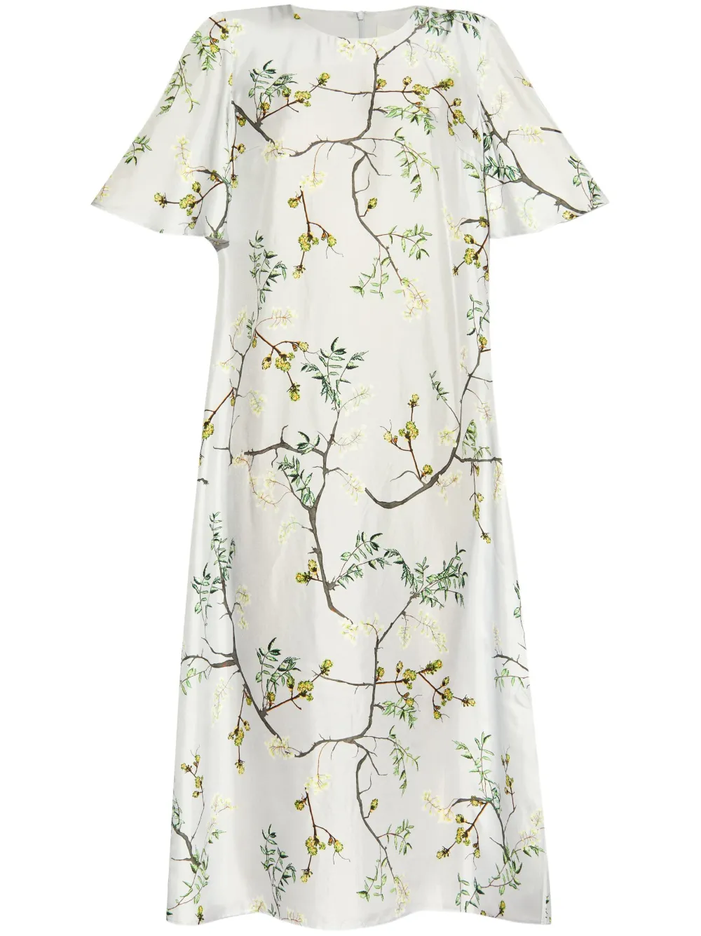 MUNTHE floral-print silk maxi dress - Grigio
