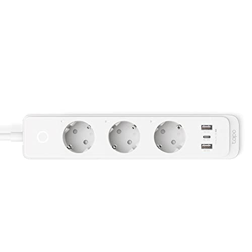 Tp-Link Tapo P300 Ciabatta Multipresa Wifi Intelligente,Controlla Separatamente 3 Prese, Ricarica Rapida Usb Da 18 W, Compatibile Con Alexa E Google H