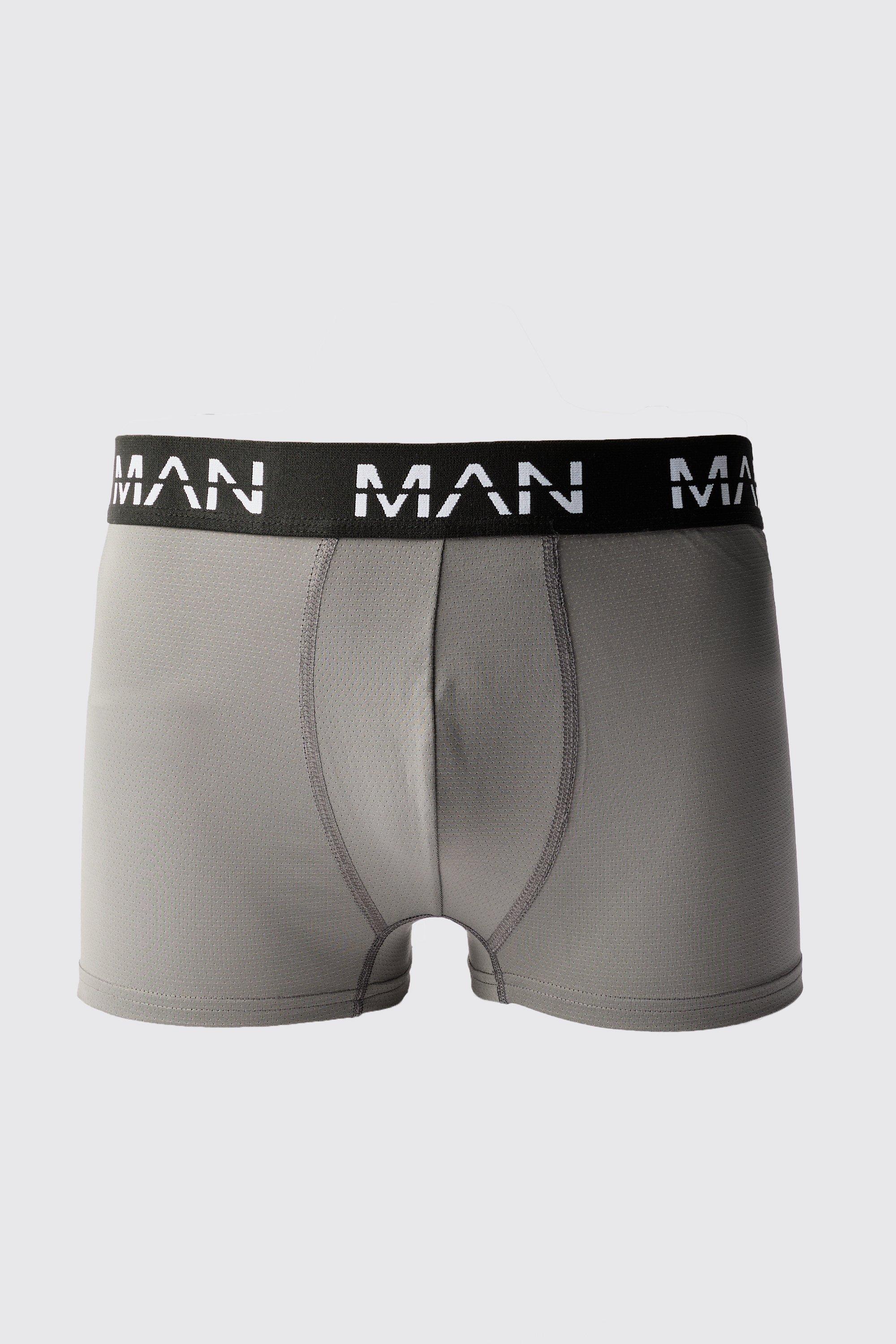 Man Active Performance Boxer, Grigio