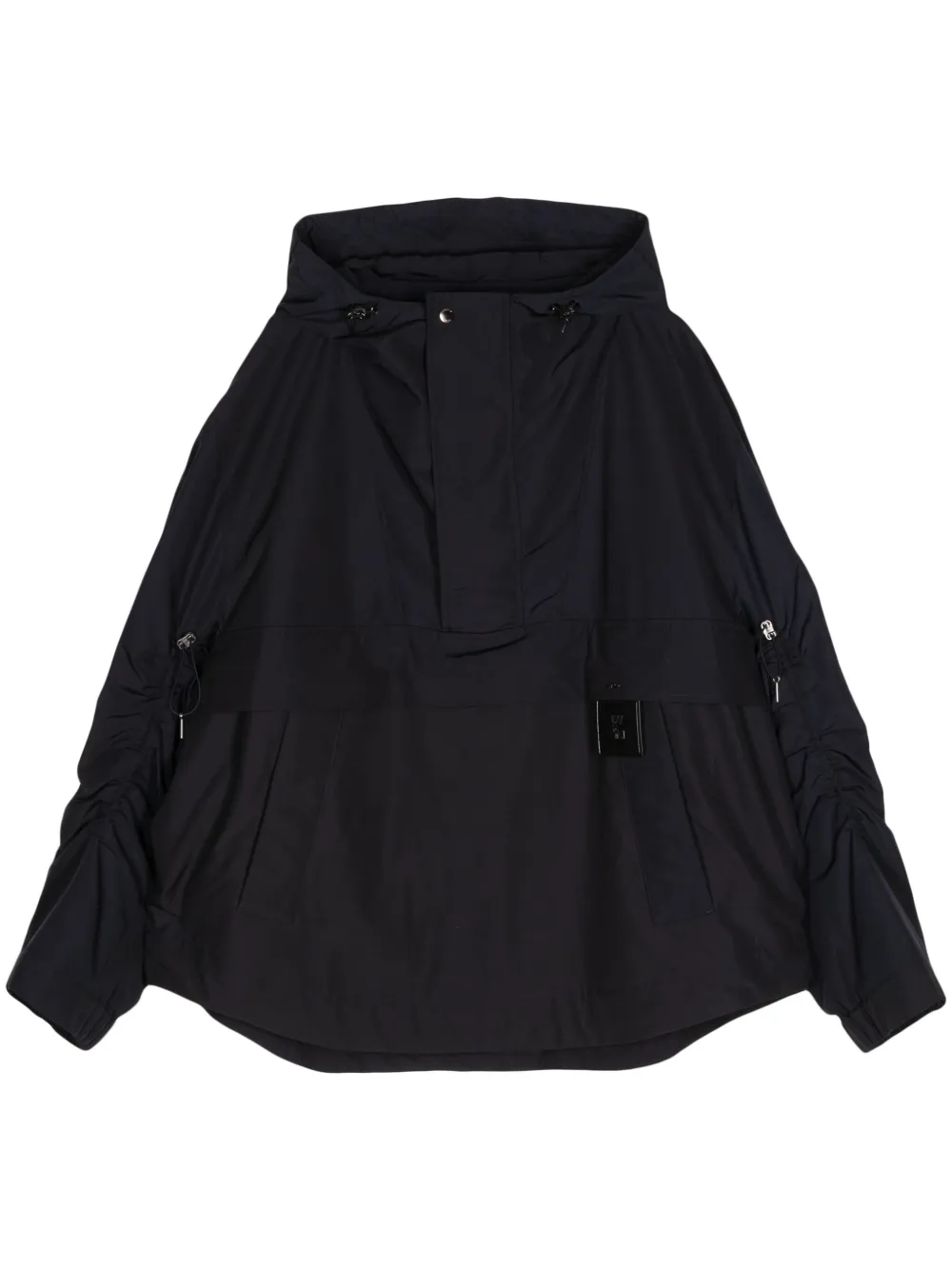 Wooyoungmi logo-patch hooded anorak - Blu