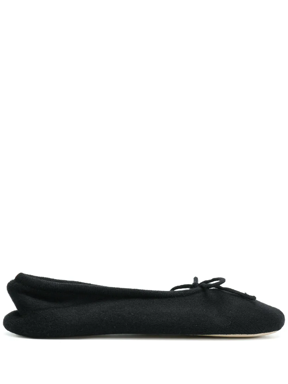 N.Peal bow tie slippers - Nero
