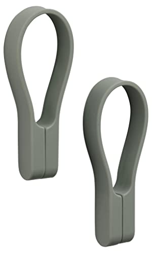 Zone Denmark Loop - Set Di 2 Fermagli Per Asciugamani, 9 Cm, Colore: Verde Oliva