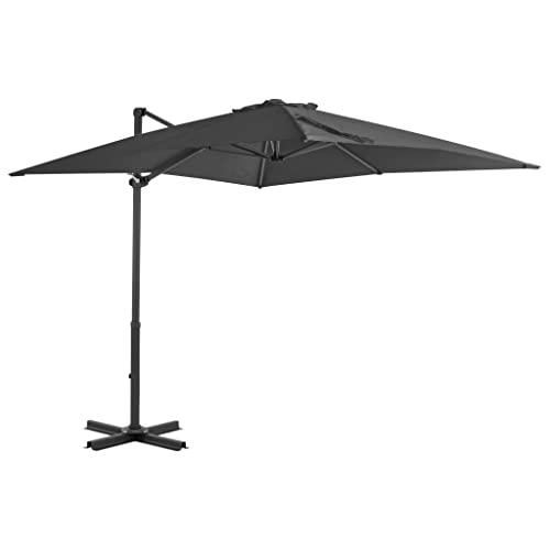 Vidaxl Ombrellone A Sbalzo Con Palo Alluminio Antracite E Base Tenda Parasole