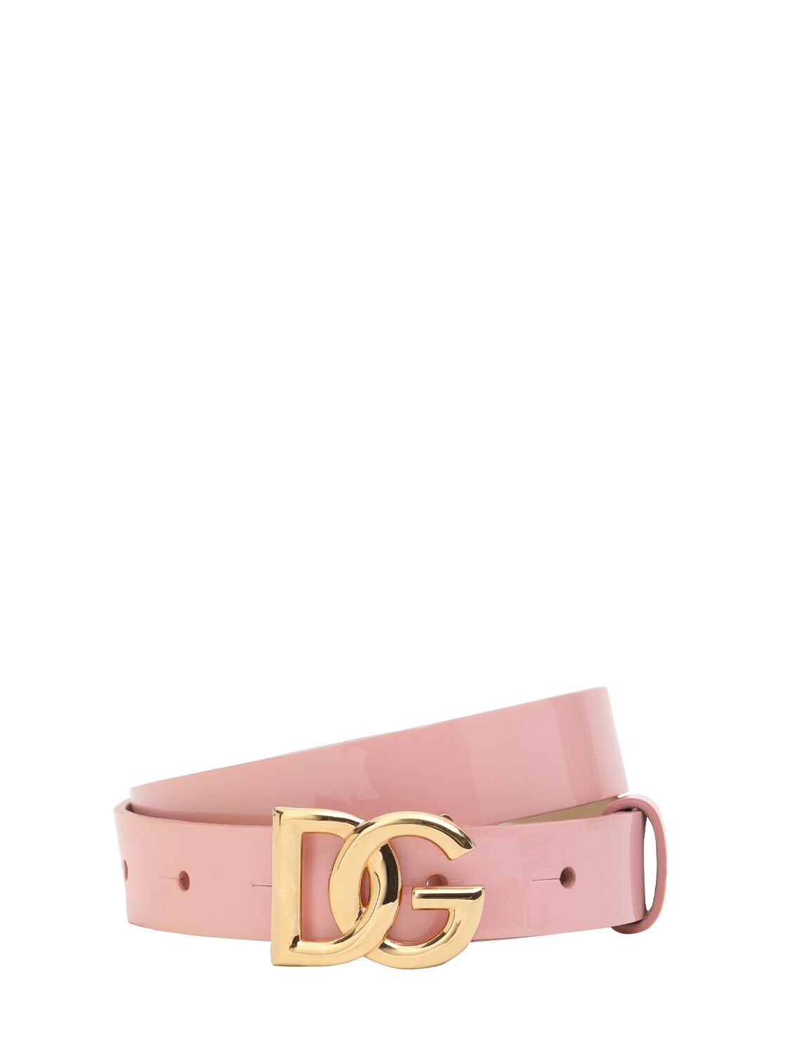 Patent Leather Belt W/Logo Detail