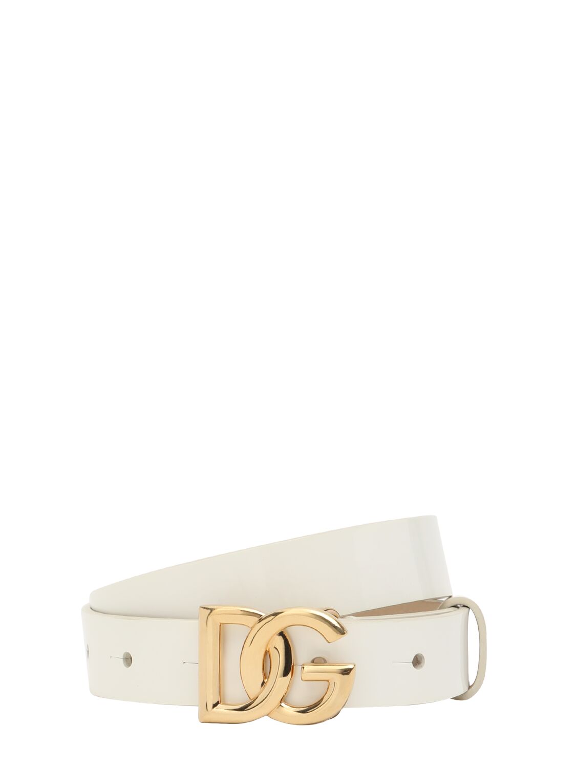 Patent Leather Belt W/Logo Detail
