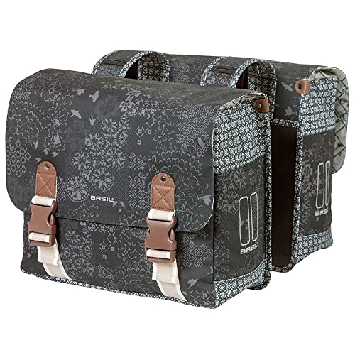 Basil Boheme Double Bag, Borsa Per Il Trasporto. Unisex-Adulto, Carbone, 35L