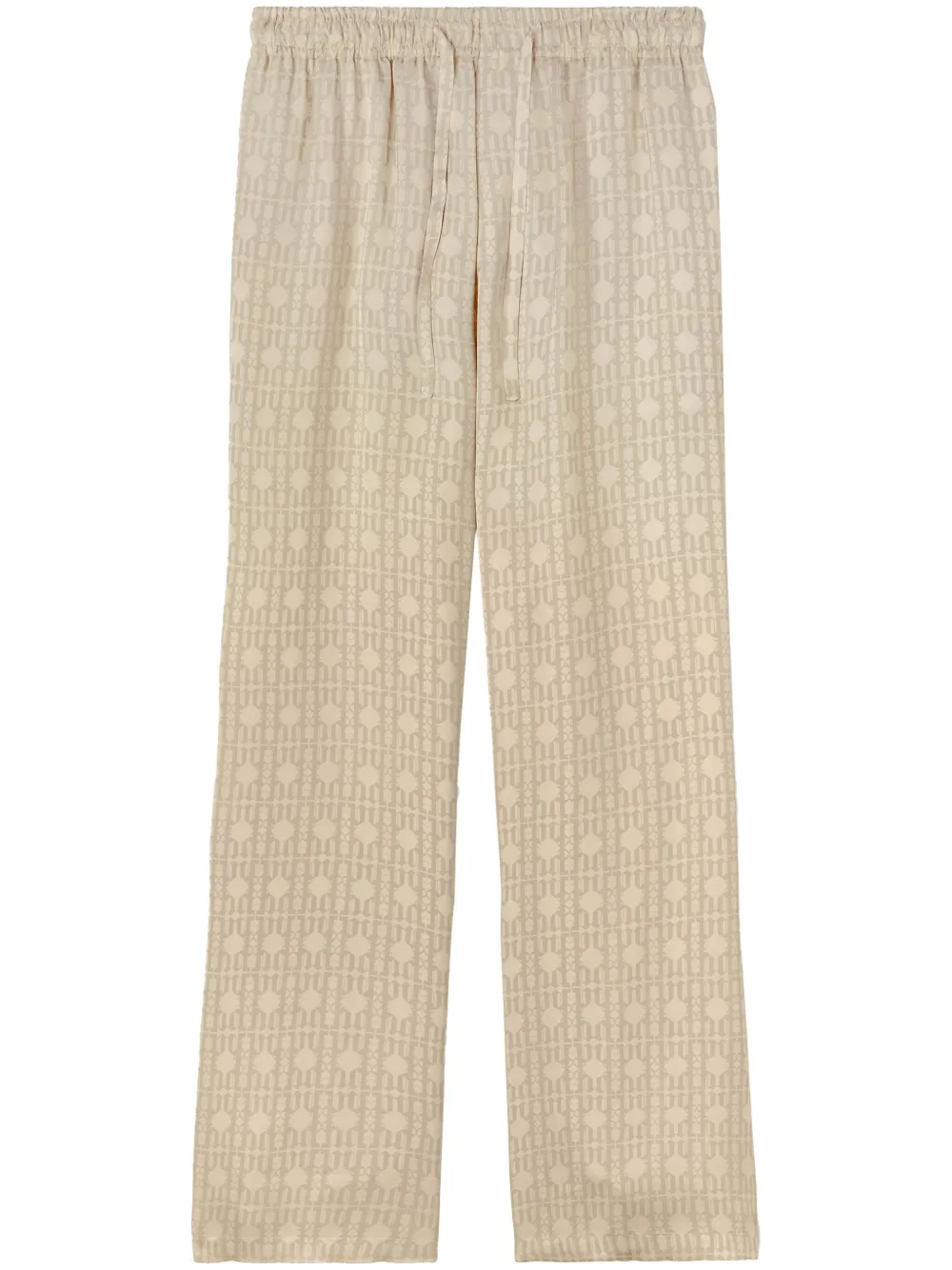 Palm Angels monogram-jacquard wide-leg trousers - Toni neutri
