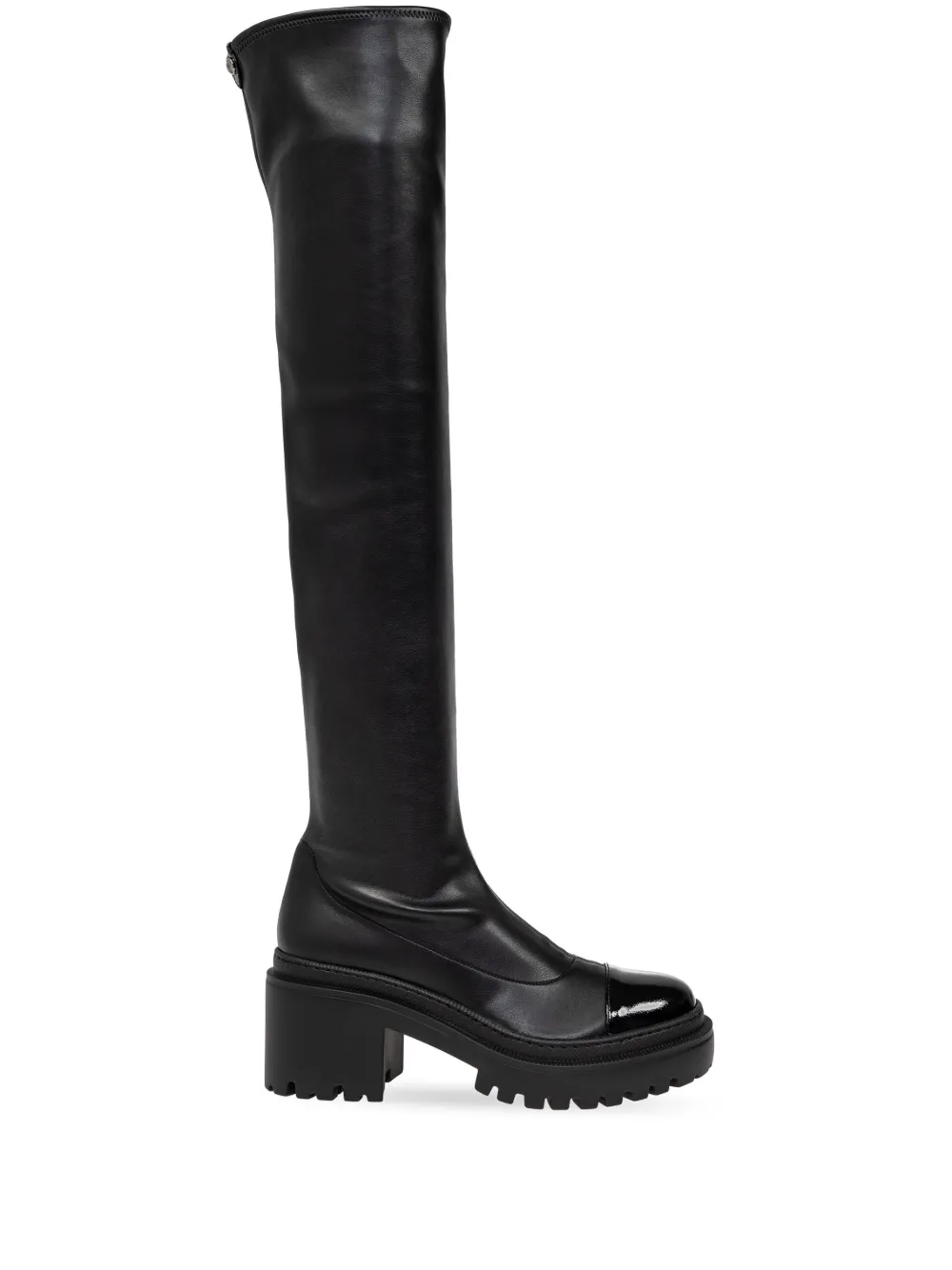 Giuseppe Zanotti over-the-knee leather boots - Nero