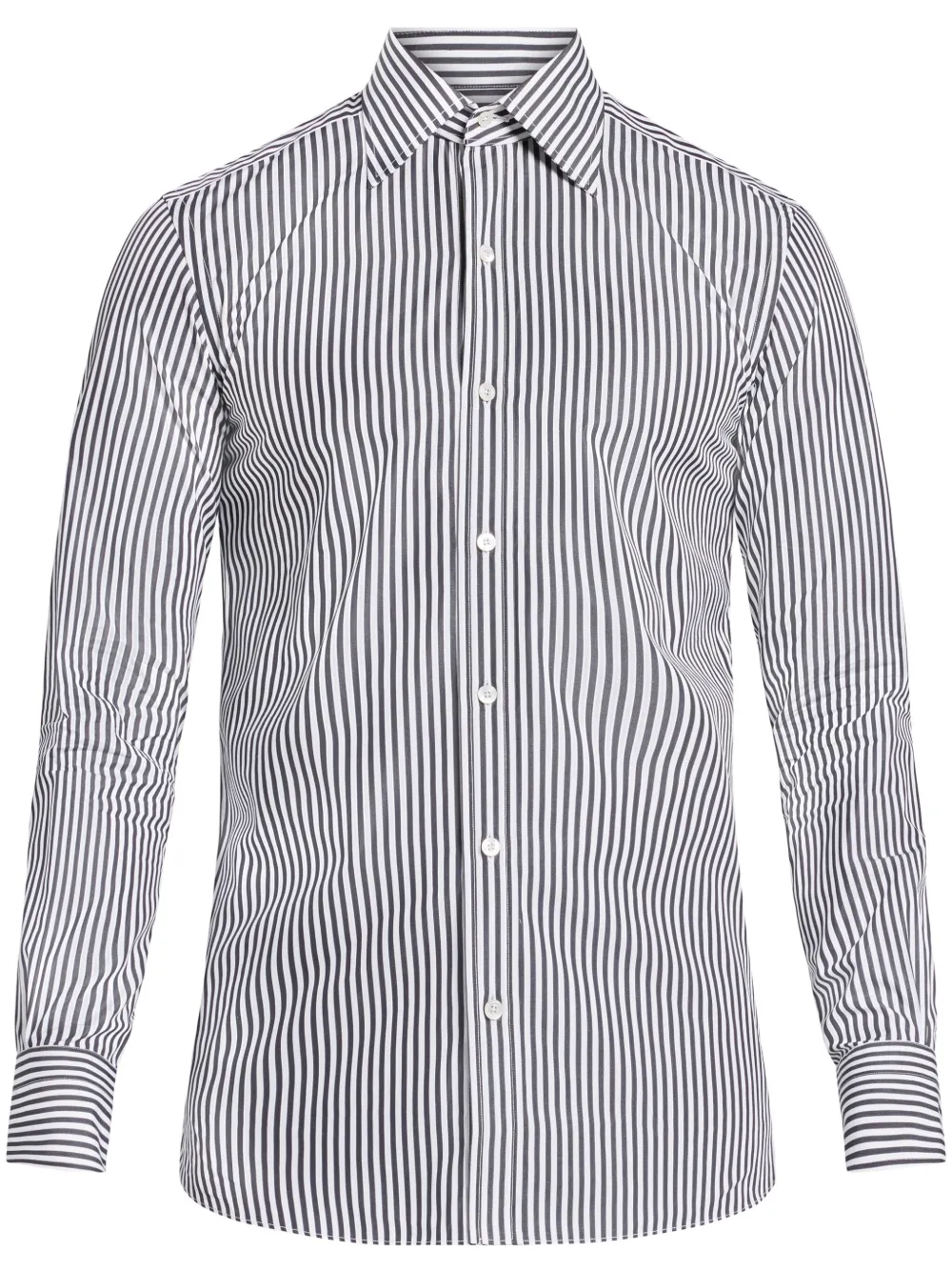 TOM FORD stripe-print cotton shirt - Bianco