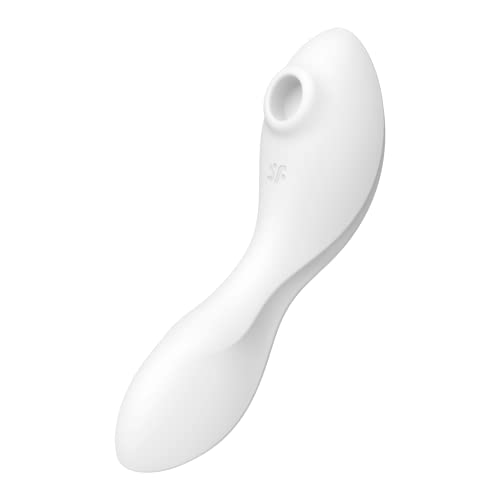 'Curvy Trinity 5 Connect App' Satisfyer, 16,5 Cm, Con App, 3 Motori, Utilizzabile Da Entrambi I Lati (Bianco)