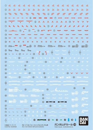 Gundam Decal No.130 Rg 1/144 Scale Mobile Suit Gundam Seed Destiny Force Impulse Gundam