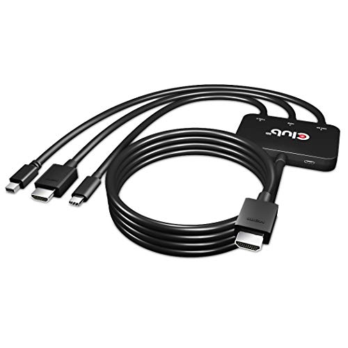 Club 3D Cac-1630 Usb Type C + Hdmi + Minidisplayport 1.2 To Hdmi 4K60Hz Hdr M/M Active Adapter 32Awg