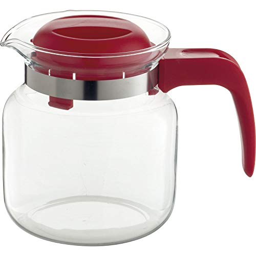 Simax 6814310 Teiera Matura In Vetro Borosilicato Con Tappo E Manico, Nero, Lt 1