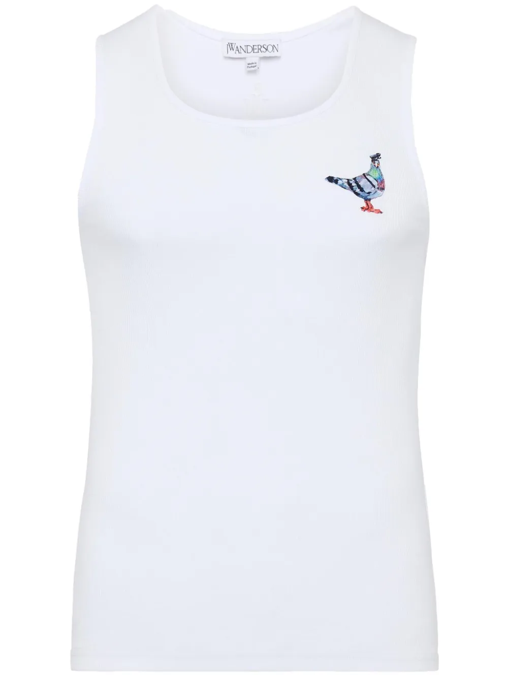 JW Anderson Pigeon jersey tank top - Bianco