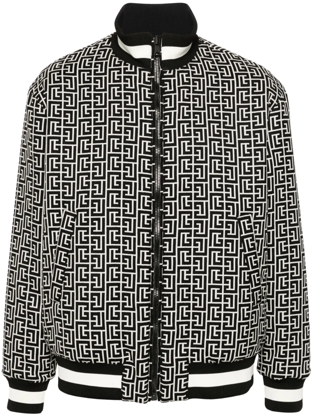Balmain Monogram reversible bomber jacket - Nero