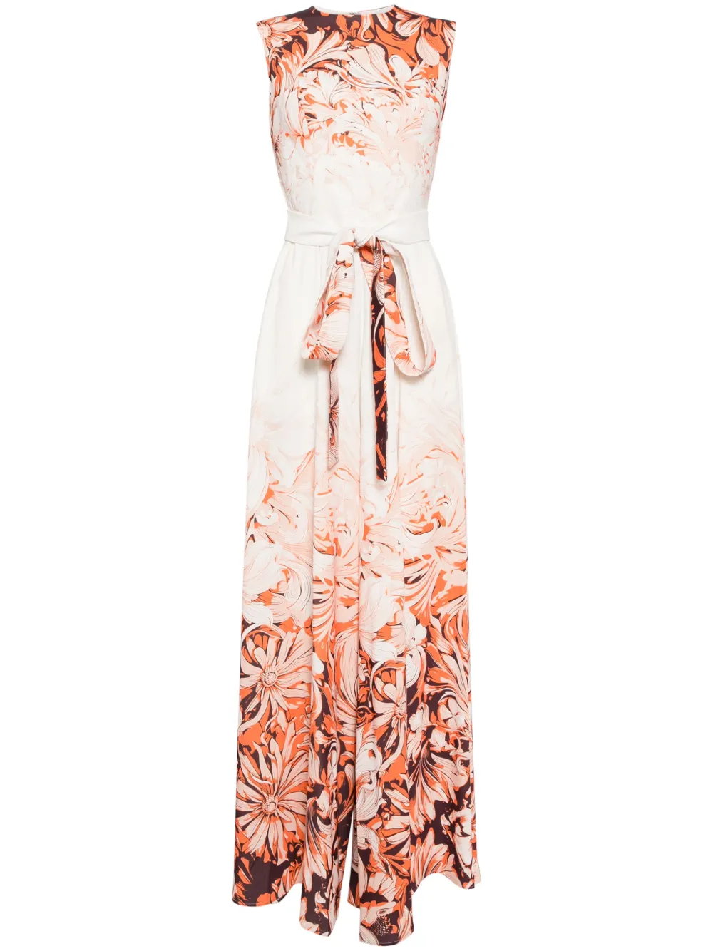 Saiid Kobeisy floral-print wide-leg jumpsuit - Bianco