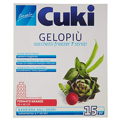Cuki Sacchetti Freezer Gelopiù, 29 X 42Cm, 15 Pezzi
