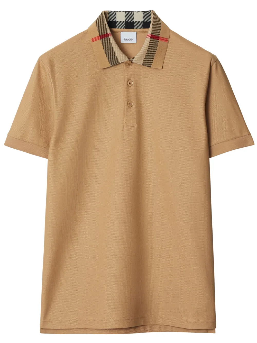 Burberry Vintage Check-detail cotton polo shirt - Toni neutri