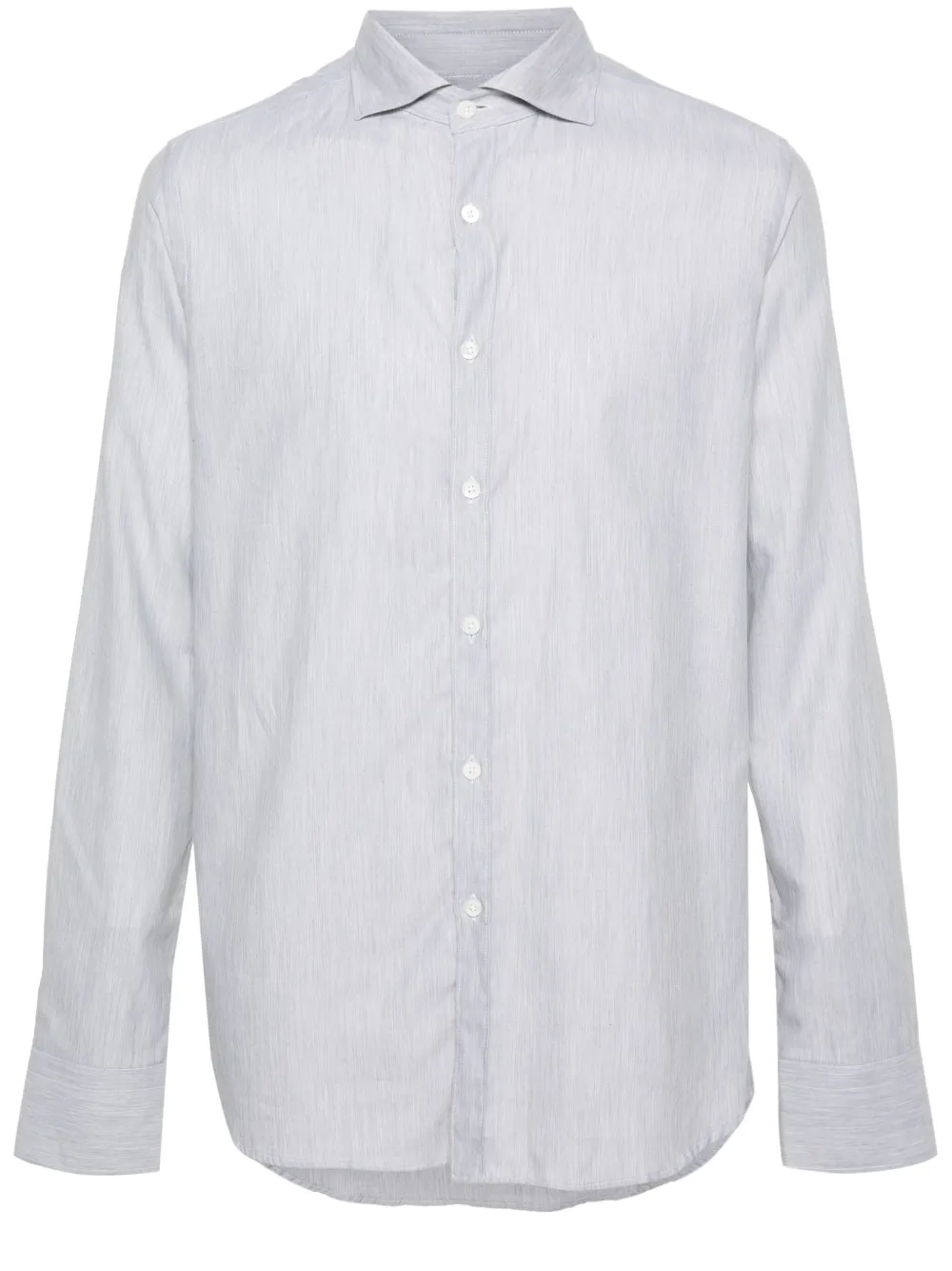 Canali cutaway-collar cotton shirt - Grigio