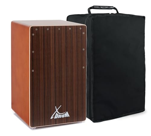 Xdrum Cajon El Bajo Bass Port Cocoa Brown / Ebony Borsa Inclusa