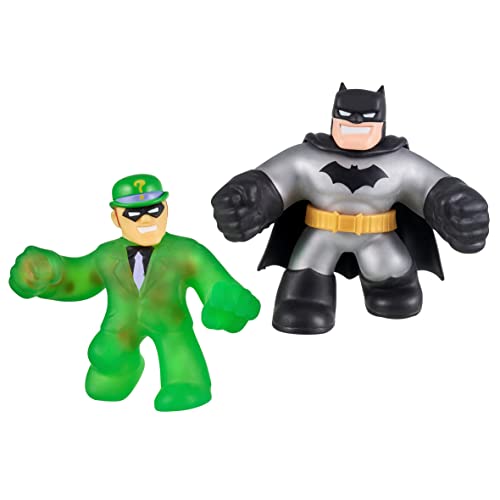 Heroes Of Goo Jit Zu Dc Versus Pack - 2 Stretchy, Squishy Figures With Super Squishy Batman Versus Super Gooey Riddler, Perfect Christmas/Birthday Pre