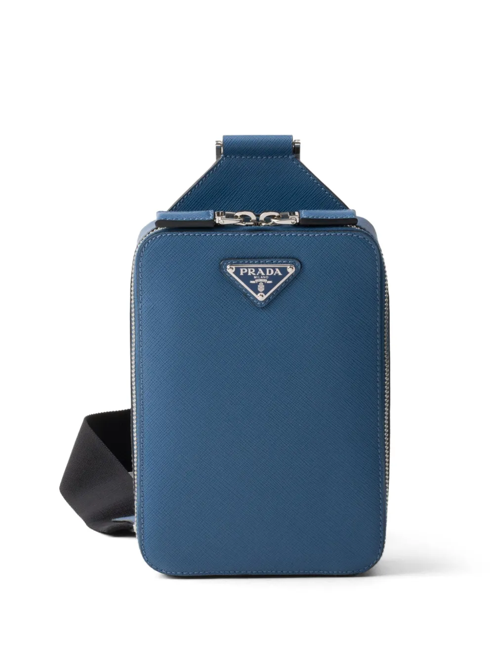 Prada Brique leather belt bag - Blu
