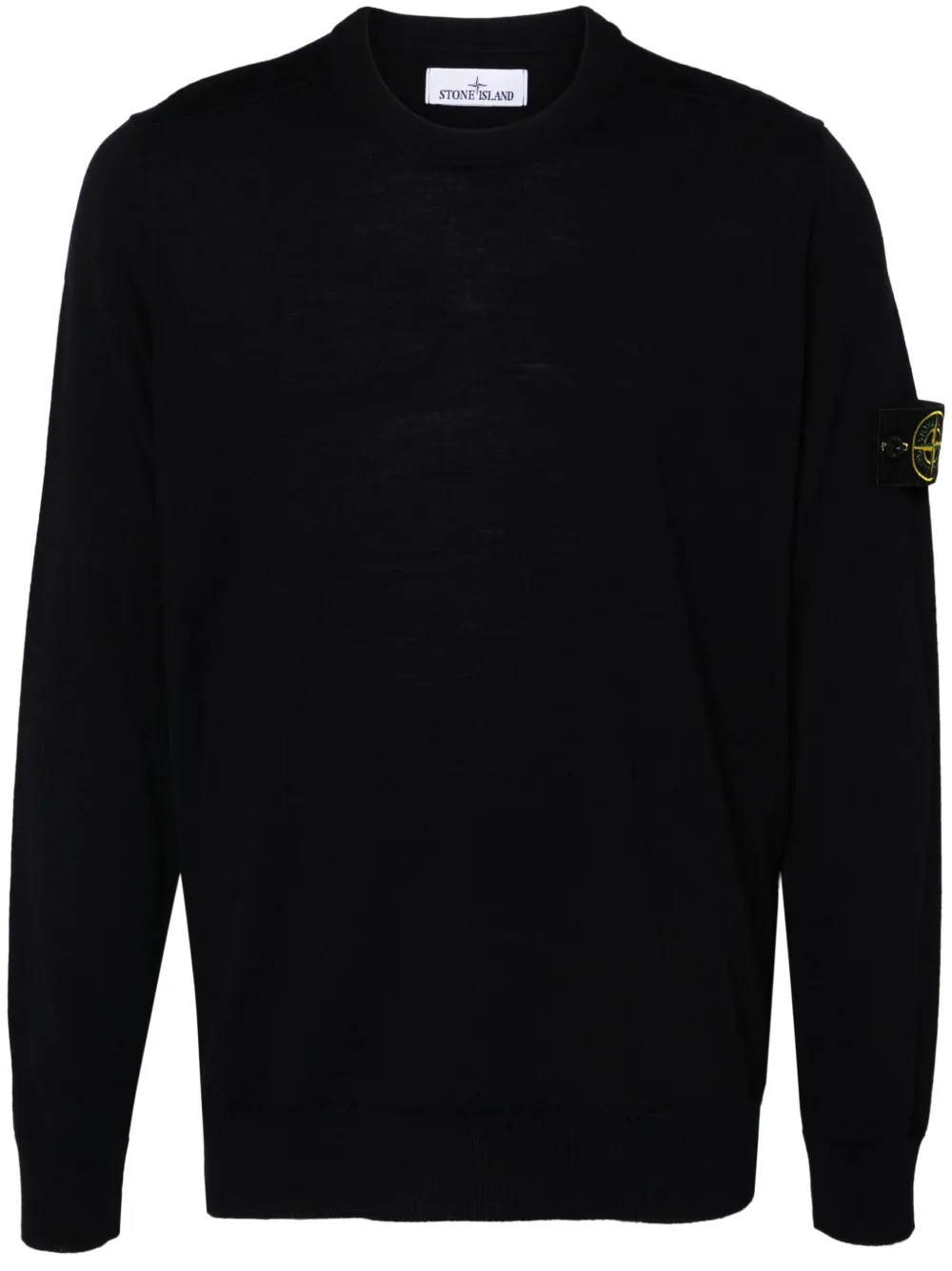 Stone Island Compass-badge fine-knit jumper - Blu