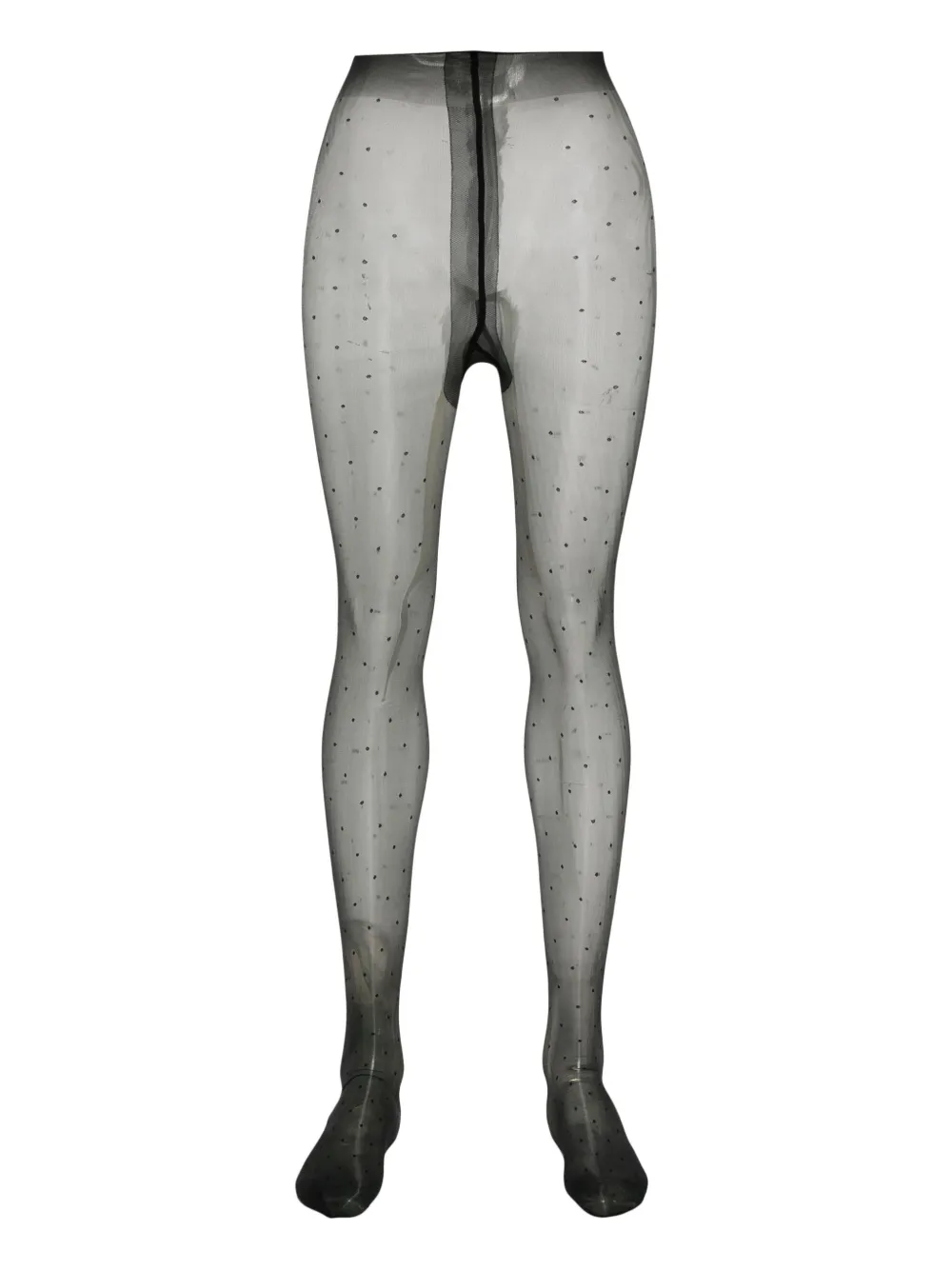 Maison Close Plumetis Glossy polka dot tights - Nero