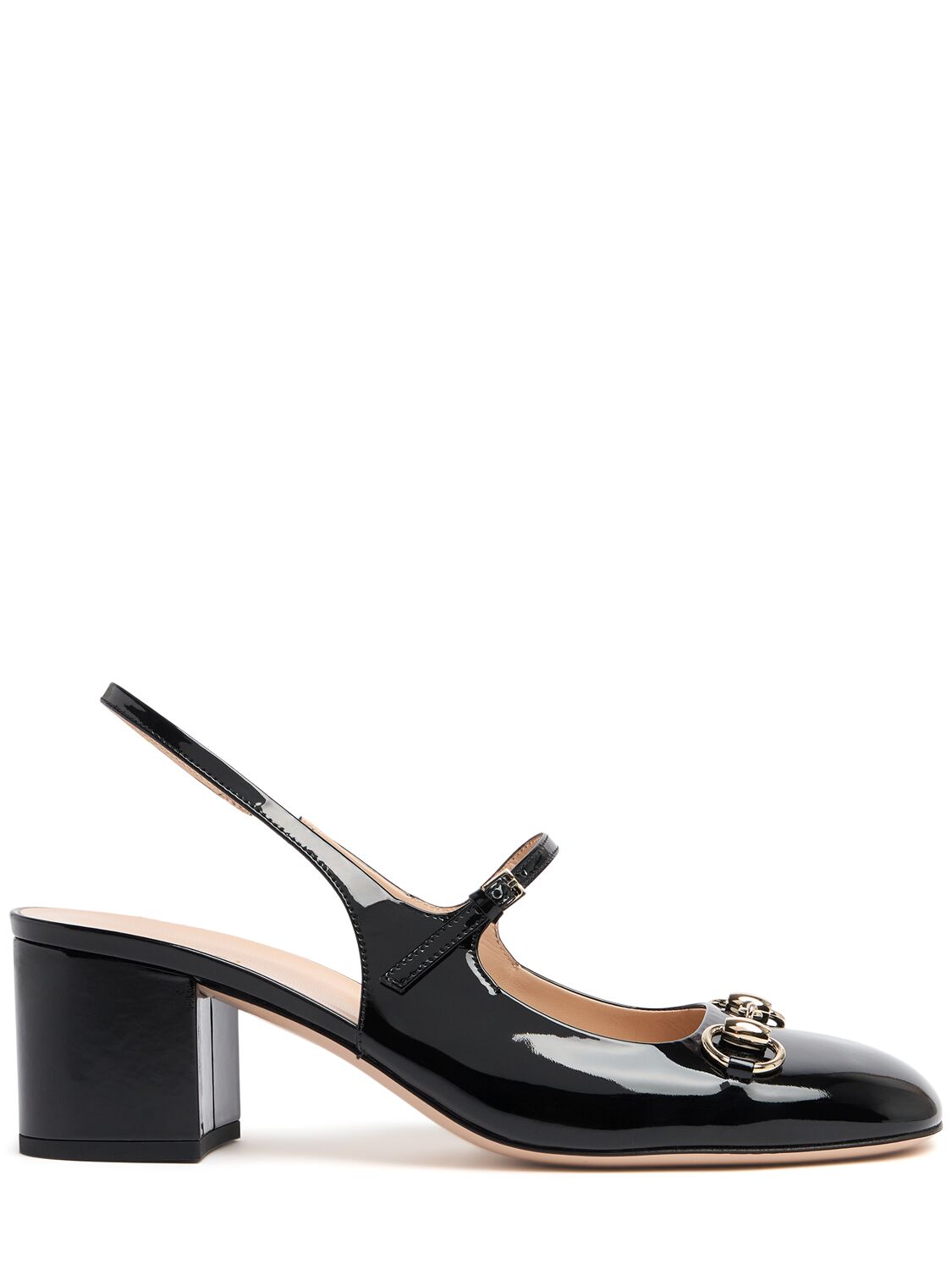 55Mm Lady Horsebit Leather Pumps