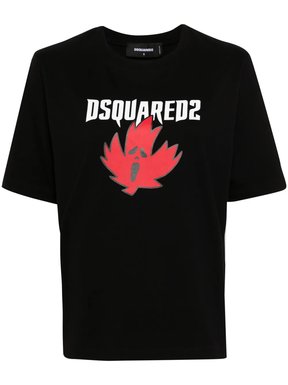 DSQUARED2 Horror maple leaf-print T-shirt - Nero