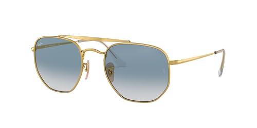 Ray-Ban 0Rb3648 001/3F 54 Occhiali Da Sole, Oro (Gold/Clear Gradient Blue), Taglia Unica Unisex-Adulto