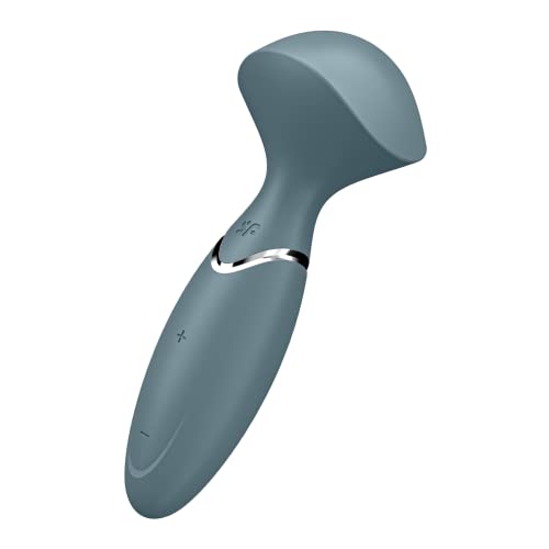 Satisfyer, Vibratore, Massaggiatore, Mini Wand-Er', Per Massaggi Stimolanti Su Tutto Il Corpo, In Silicone, Colore:Grigio