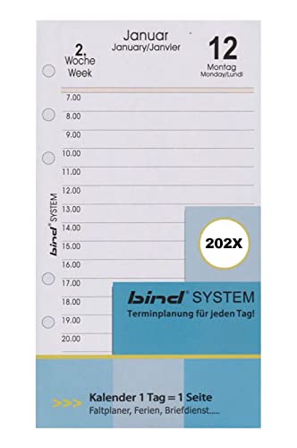 Bind B260325 - Calendario 2025, Formato Din A6, Calendario Giornaliero, 1 Giorno/1 Pagina