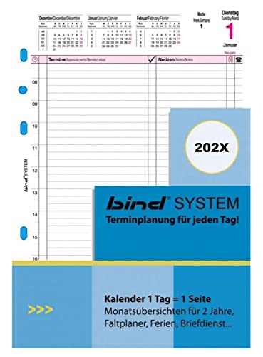 Bind B550325 Calendario 2025 Din A5 Inserti Calendario Degli Appuntamenti Calendario Giornaliero 1 Giorno 1 Pagina