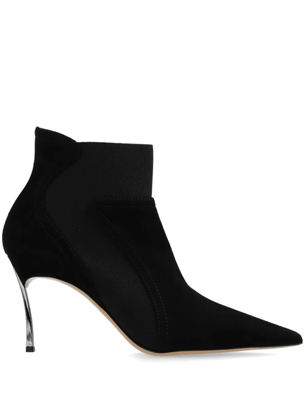 Casadei pointed-toe suede ankle boots - Nero