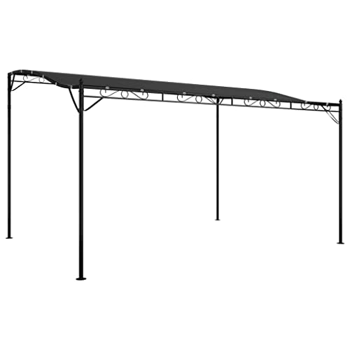 Vidaxl Tettoia Antracite 4X3 M 180 G/M² Tessuto E Acciaio