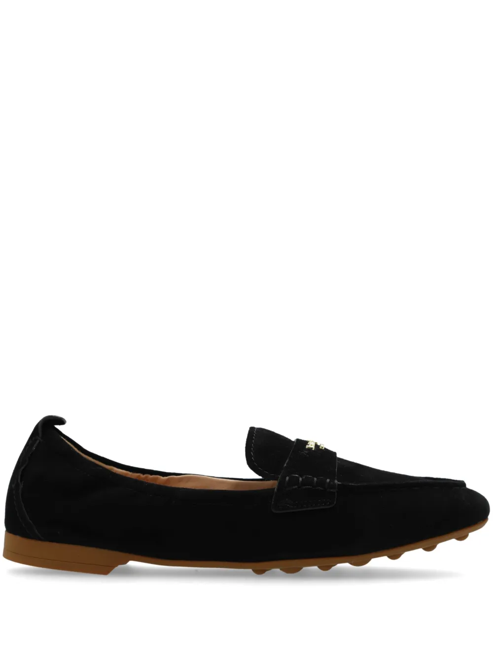 Kate Spade Eliza logo-plaque suede loafers - Nero
