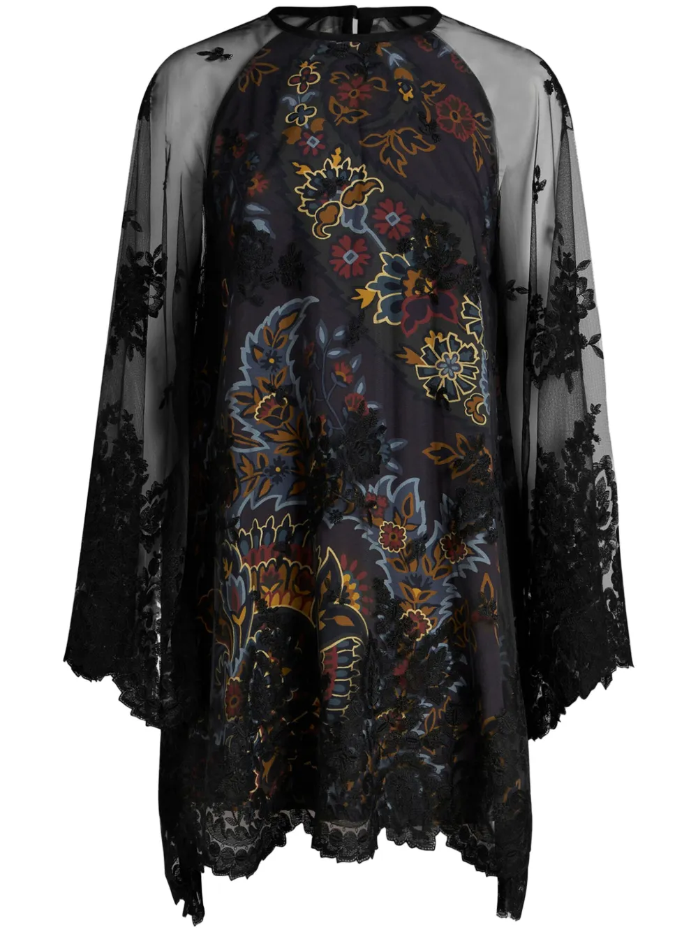 ETRO Crepe de Chine mini dress - Nero